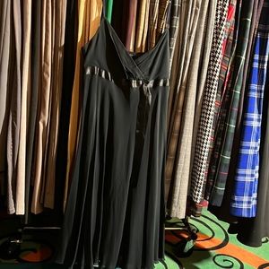 Vintage Express Little black dress.Chiffon/Satin. Mid/slightly above knee length